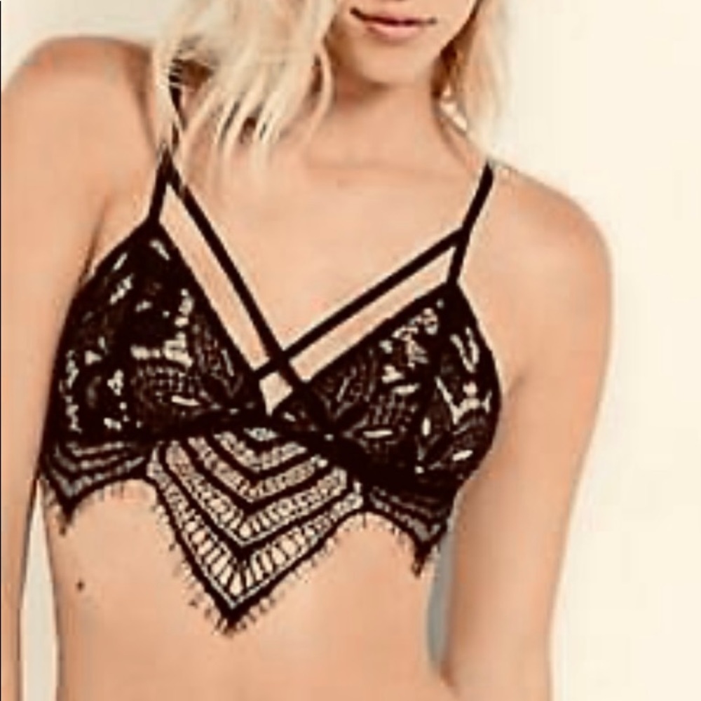 Express One Eleven Unlined Lace Bralette